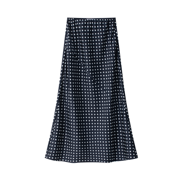 Coco Blanc Navy Polka Dot Slip Skirt