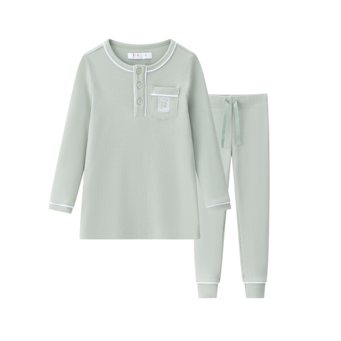 Coco Blanc Sage Green Henley PJ