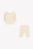 Tartine et Chocolat Pearl Ruffle Collar Knit Set