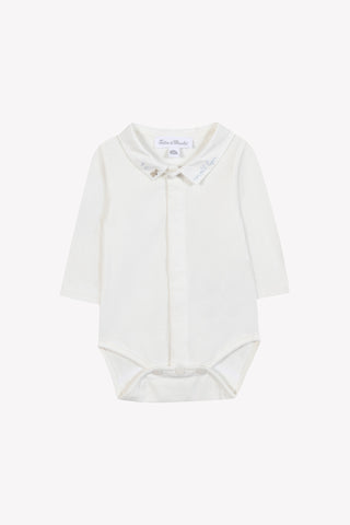 Tartine et Chocolat Heather Grey Plaid Overall Romper Ensemble