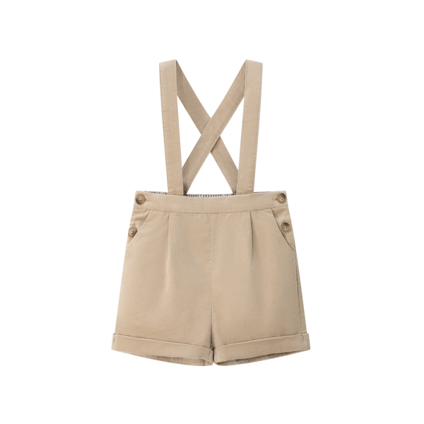 Coco Blanc Camel Suspender Shorts