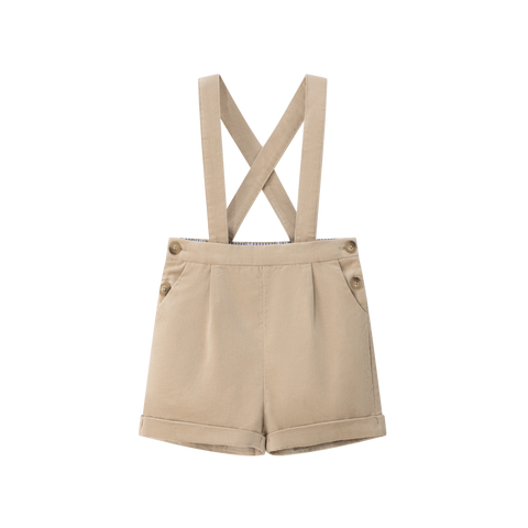 Coco Blanc Camel Suspender Shorts