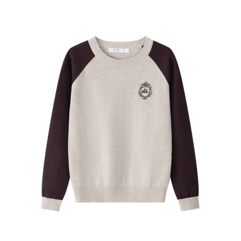 Coco Blanc Burgundy Raglan Sweater