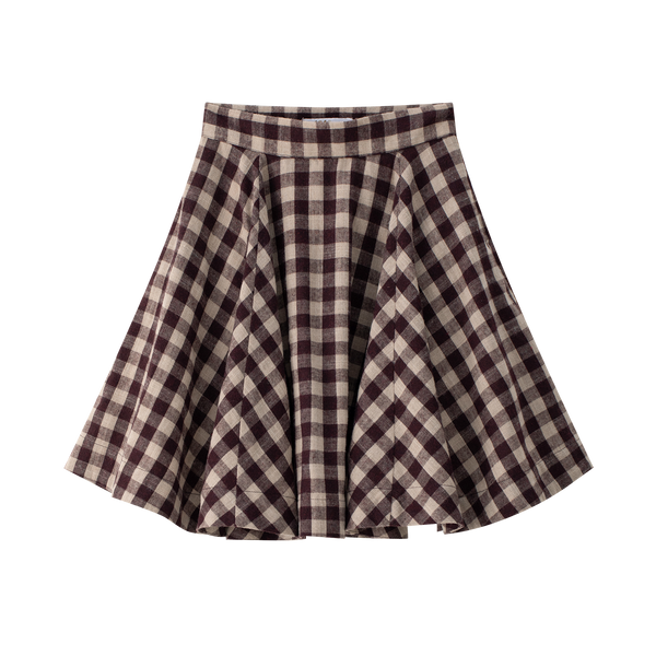 Coco Blanc Burgundy Circle Skirt