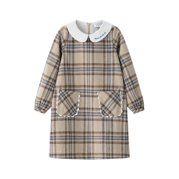 Coco Blanc Blue Plaid A-line Dress