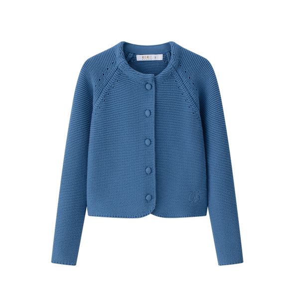 Coco Blanc Blue Cropped Cardigan