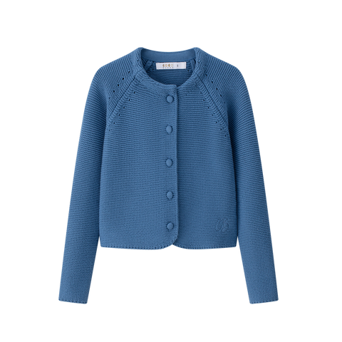 Coco Blanc Blue Cropped Cardigan