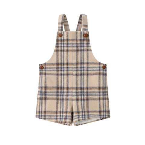 Coco Blanc Blue Plaid Overalls