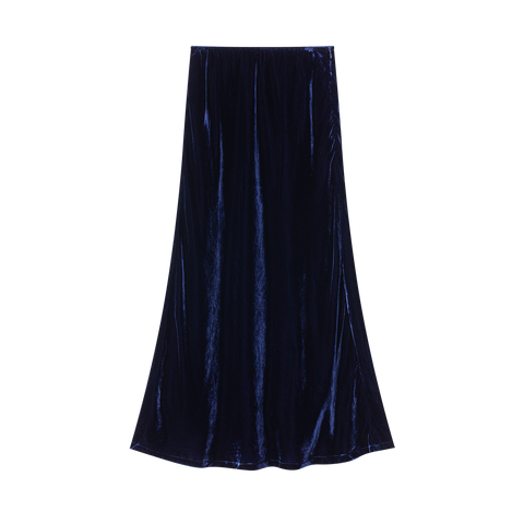 Coco Blanc Navy Velvet Slip Skirt
