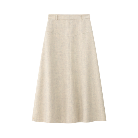 Coco Blanc Cream Chevron Skirt