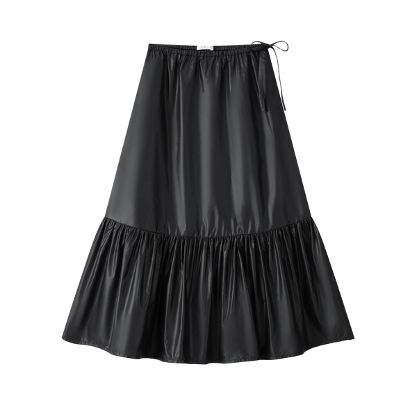 Coco Blanc Black Thin Taffeta Skirt