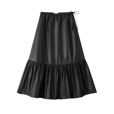 Coco Blanc Black Thin Taffeta Skirt