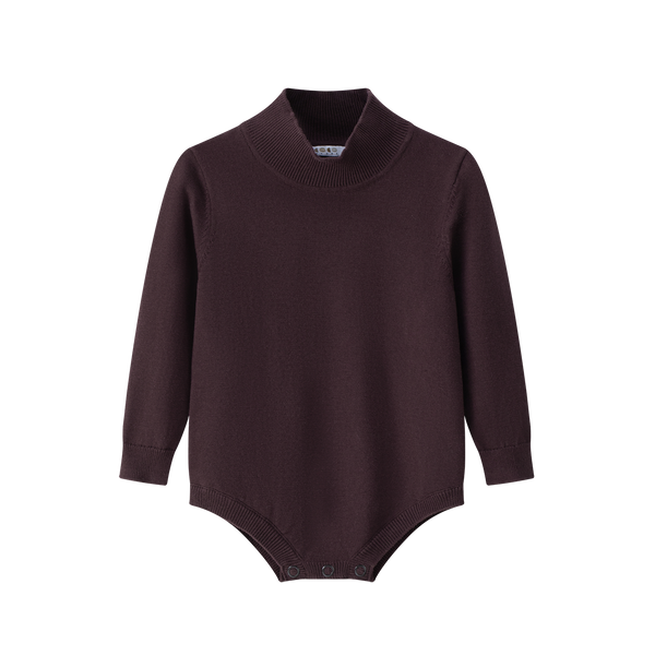 Coco Blanc Burgundy Knit Mockneck