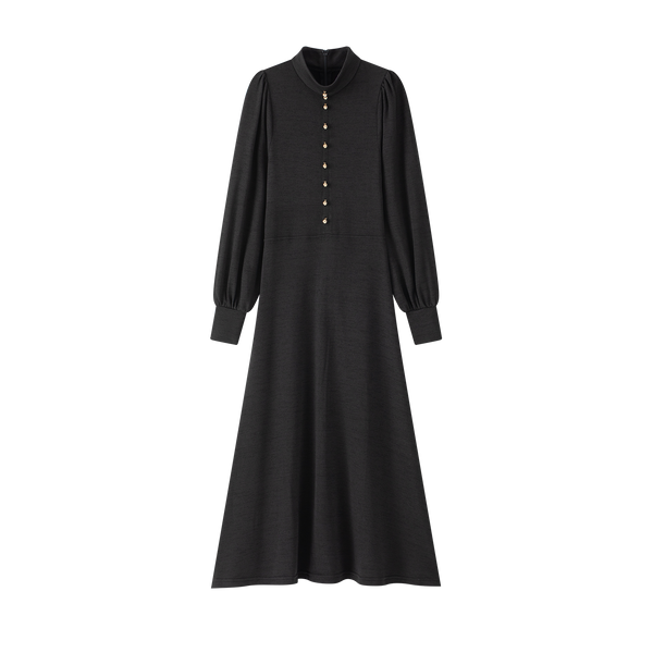 Coco Blanc Black Mockneck Robe
