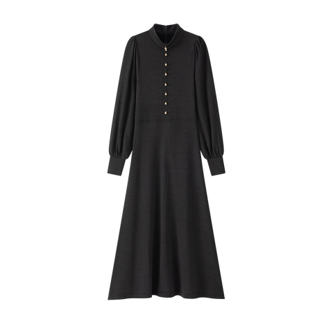 Coco Blanc Black Mockneck Robe