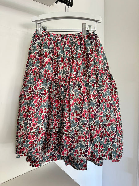 Tangerine Poppy & Daisy Liberty Midi Skirt