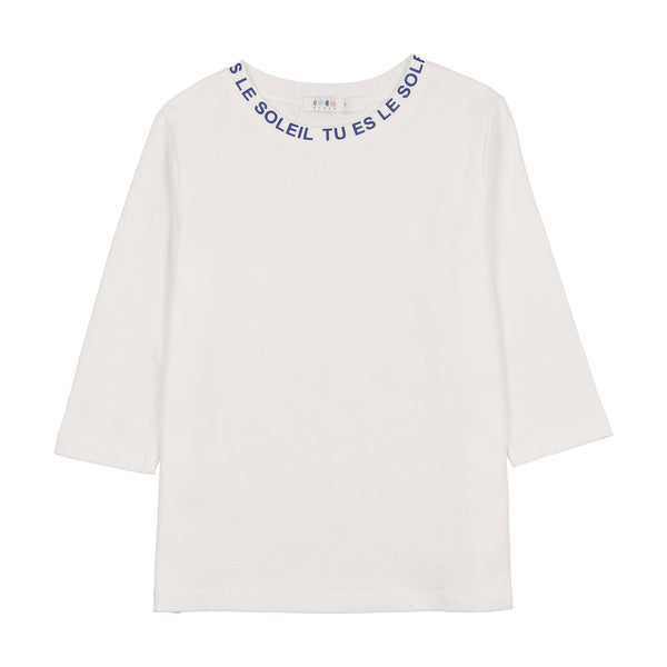 Coco Blanc White/Blue Crewneck Tee