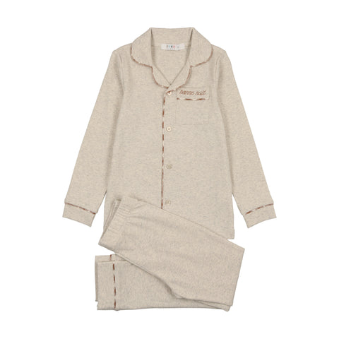 Coco Blanc Heathered Oat Grandpa Pajamas