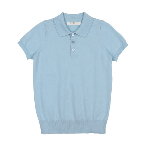 Coco Blanc Pale Blue Boys Knit Polo