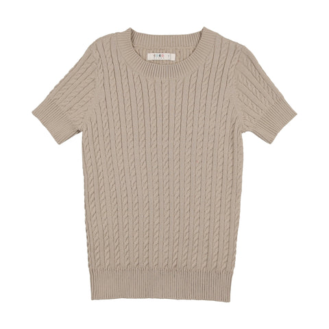 Coco Blanc Sand Cabled Sweater