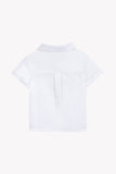Tartine et Chocolate Short Sleeve Blanc Baby Linen Shirt