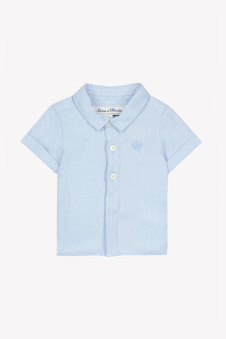 Tartine et Chocolate Blue Nuage Baby Linen Shirt