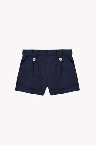 Tartine et Chocolate Baby Marine Linen Shorts