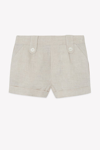Tartine et Chocolate Baby Sable Linen Shorts