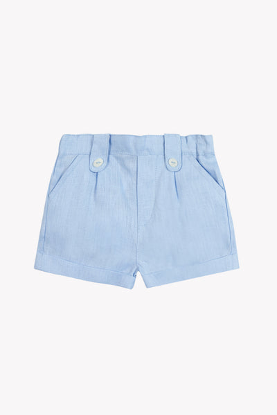 Tartine et Chocolate Baby Nuage Blue Linen Shorts