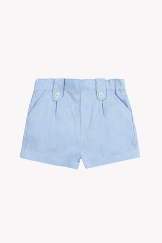 Tartine et Chocolate Baby Nuage Blue Linen Shorts