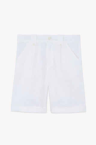 Tartine et Chocolate Kids Blanc Linen Shorts