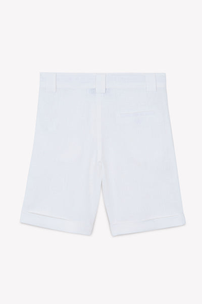 Tartine et Chocolate Kids Blanc Linen Shorts