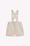 Tartine et Chocolate Sable Linen Overall Shorts