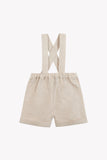 Tartine et Chocolate Sable Linen Overall Shorts