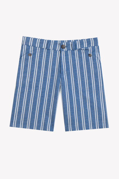 Tartine et Chocolate Kids Indigo Blue Stripe Shorts