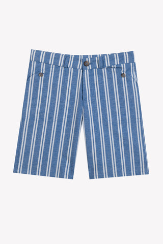 Tartine et Chocolate Kids Indigo Blue Stripe Shorts