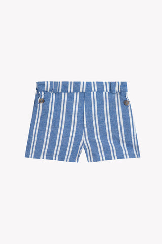 Tartine et Chocolate Baby Indigo Blue Stripe Shorts