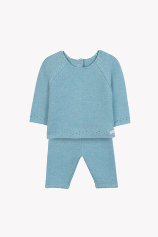 Tartine et Chocolate Blue Horizon Chine Knit Set