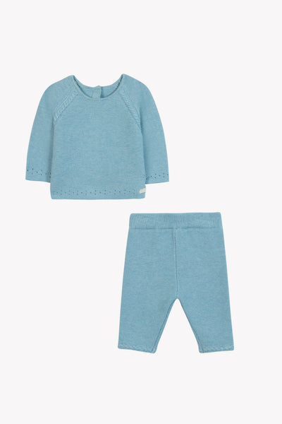 Tartine et Chocolate Blue Horizon Chine Knit Set