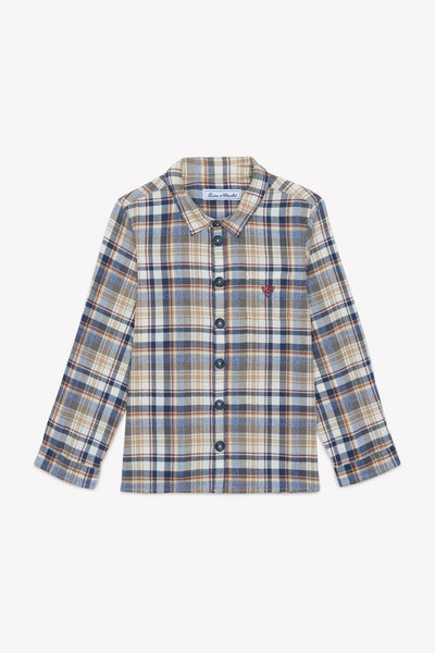 Tartine et Chocolate Bordeaux Plaid Big Boy Shirt