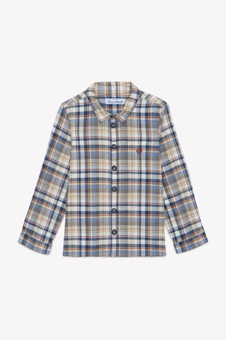 Tartine et Chocolate Bordeaux Plaid Big Boy Shirt