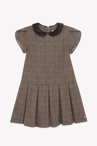 Tartine et Chocolate Brown Plaid SS Dress
