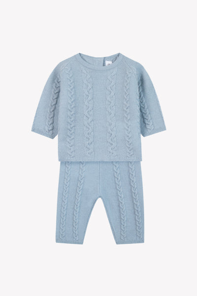 Tartine et Chocolate Ice Blue Knit Set