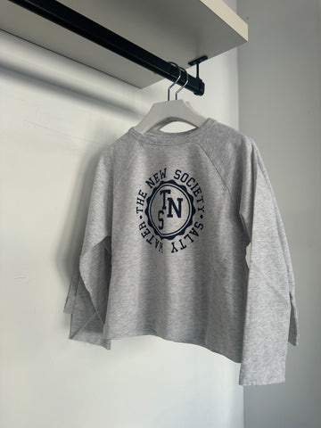 The New Society Grey Melange Reine Special Long Sleeve T-shirt