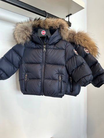 Colmar Baby Navy With Fur Down Jacket