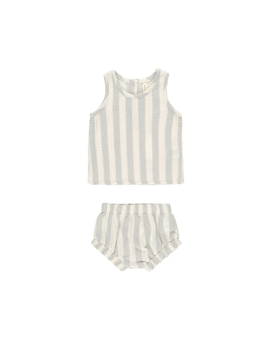 Quincy Mae Sky Stripe Woven Tank + Short Set