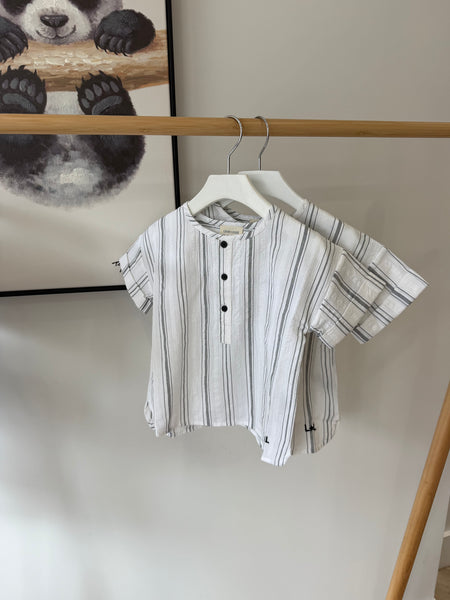 Louis Louise Black Stripe Saul Shirt