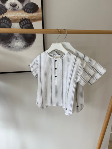 Louis Louise Baby Black Stripe Saul Shirt
