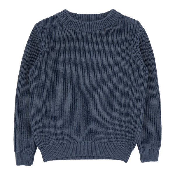 Lil Legs Off Blue Chunky Knit Sweater CKS-OFBL