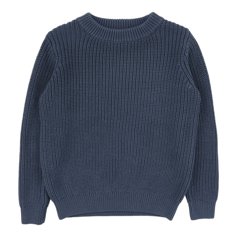 Lil Legs Off Blue Chunky Knit Sweater CKS-OFBL